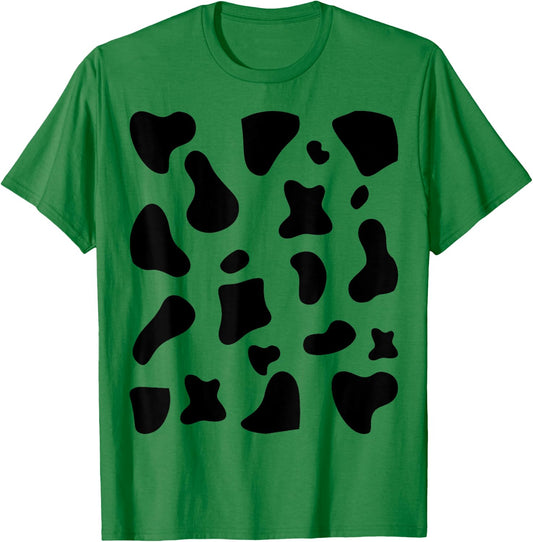 Cow Print Halloween Costume Cow Animal T-Shirt - T-Shirt | Irish Green