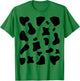 Cow Print Halloween Costume Cow Animal T-Shirt - T-Shirt | Irish Green