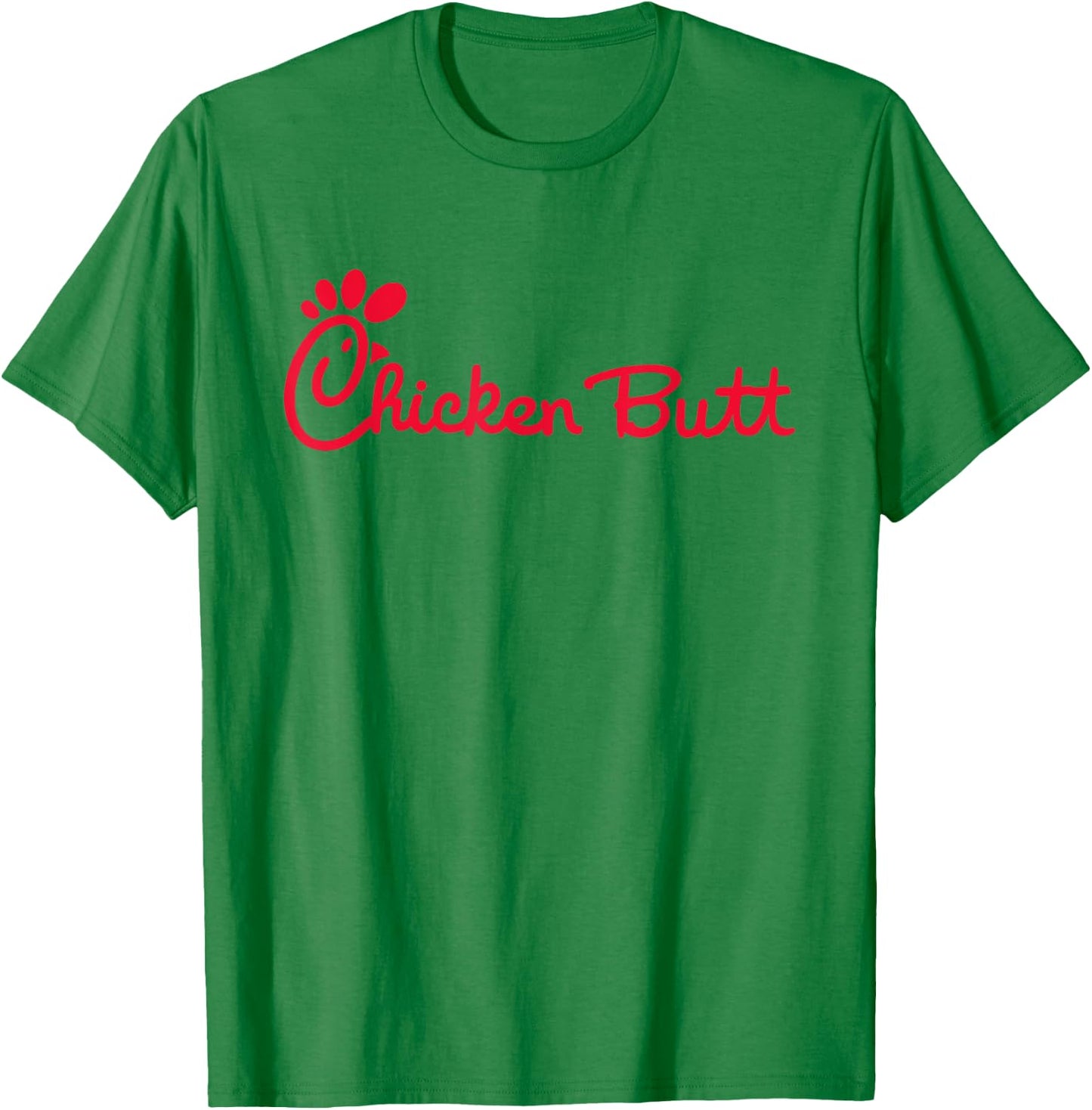 Casual Biscuits Chicken Butt - -Adults, Kids - White - Short Sleeve - Cotton 60%, Polyester 40% T-Shirt - T-Shirt | Irish Green