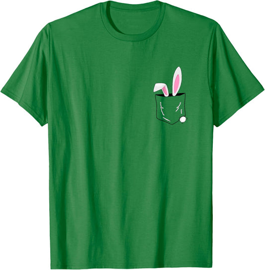 Easter bunny ears in pocket funny easter outfit for Easter T-Shirt - T-Shirt | Irish Green