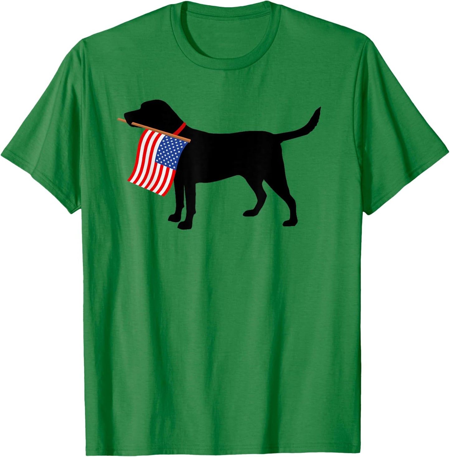 Labrador Retriever Patriotic Pooch USA Flag Dog Gift T-Shirt - T-Shirt | Irish Green