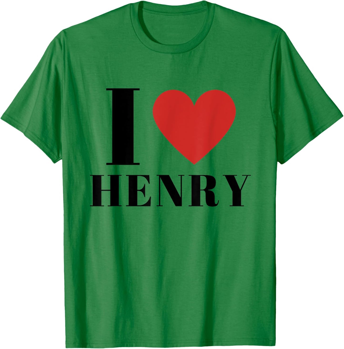 I Heart HENRY CUSTOM NAMED I Love Personalized HENRY Heart Family Lover First Name HENRY Gifts -Adults Kids White Short Sleeve Classic Fit Cotton 60% Polyester 40% Small T-Shirt - T-Shirt | Irish Green