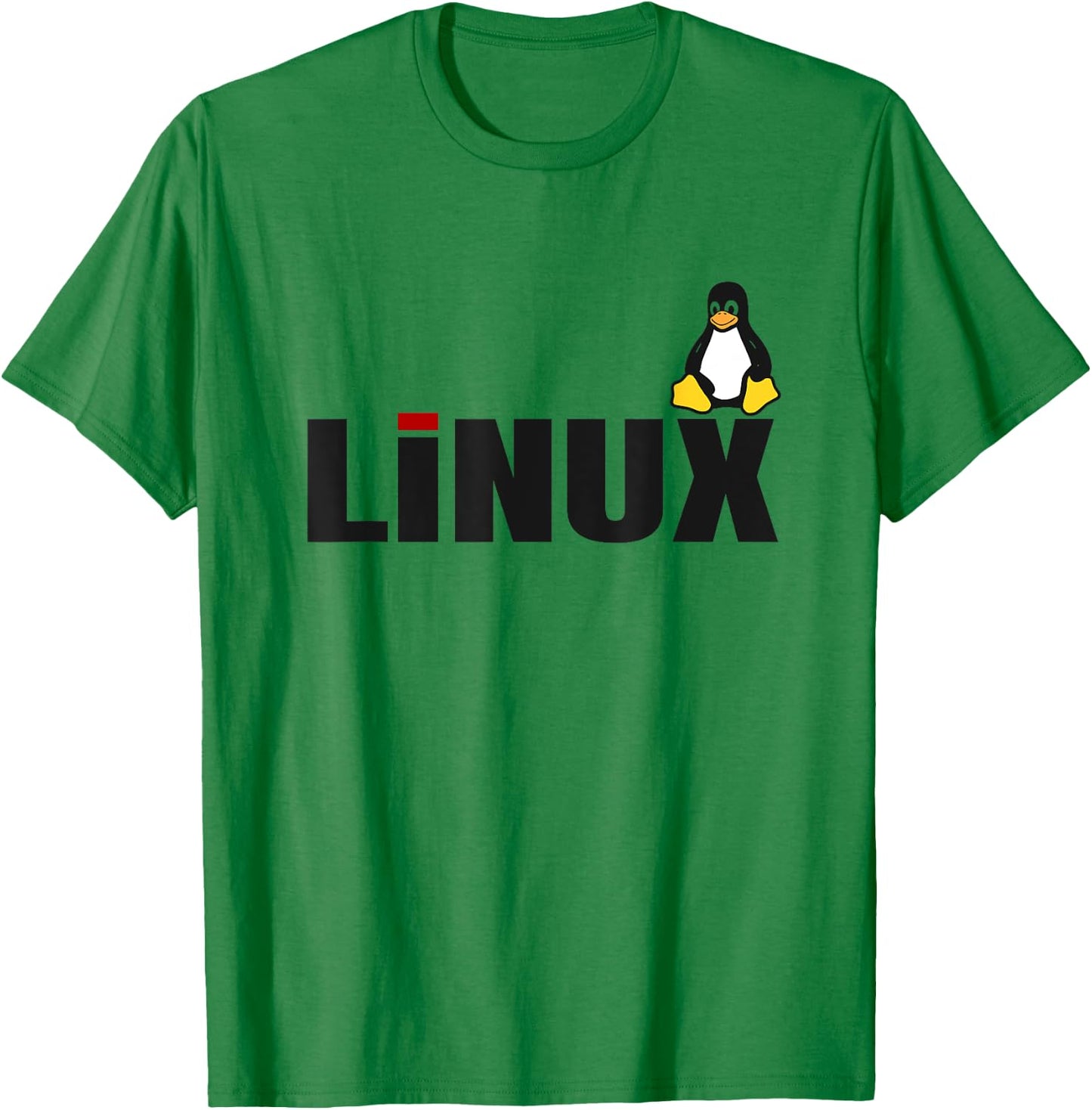 Linux Tux lover tagline and Penguin Logo Open Source Os T-Shirt - T-Shirt | Irish Green