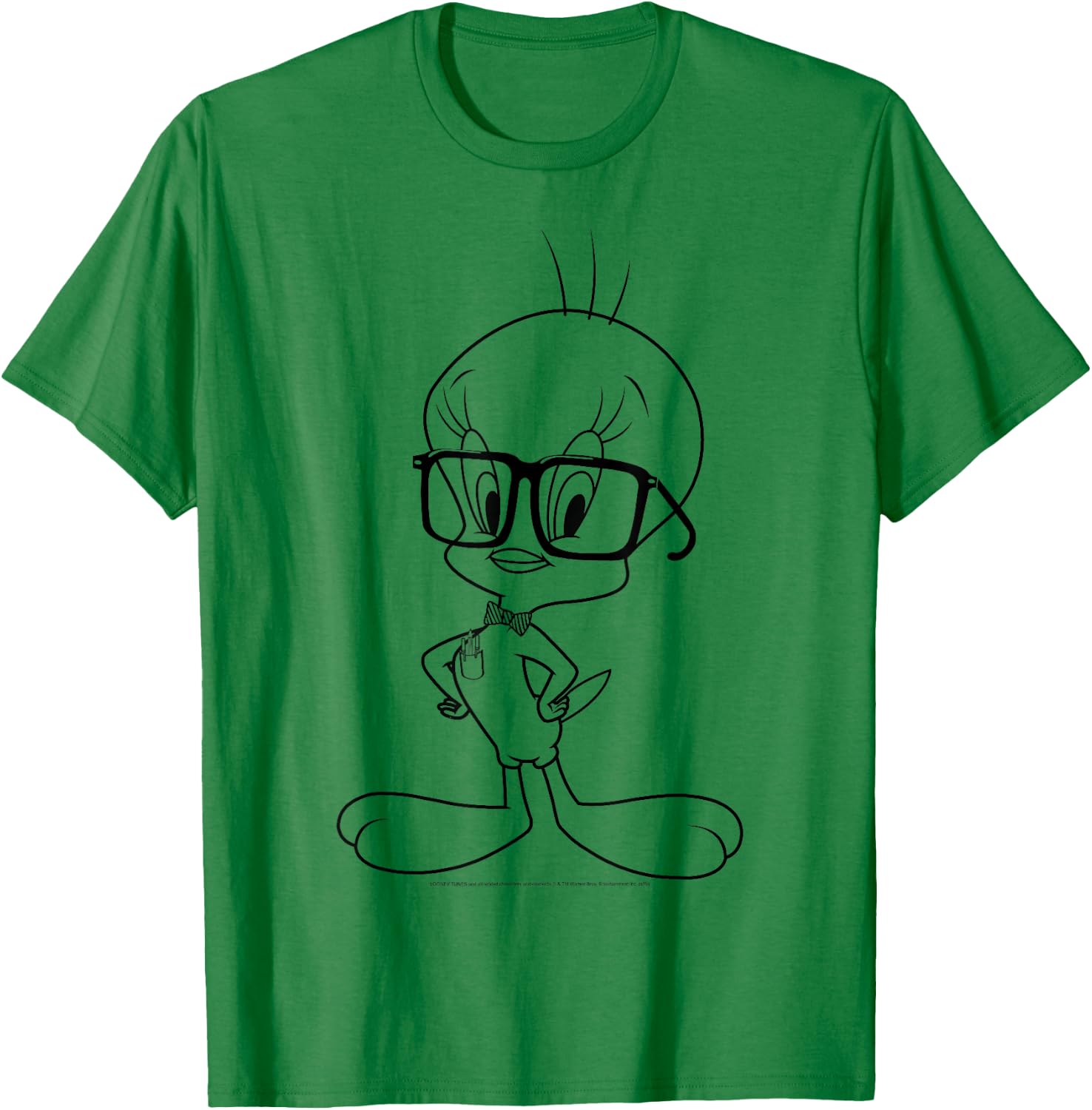 Looney Tunes Tweety Bird Nerdy Portrait T-Shirt - T-Shirt | Irish Green