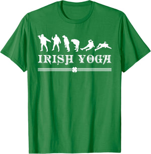 Irish Yoga St Patrick's Day Drinking Team Gift Drunk Men T-Shirt - T-Shirt | Irish Green