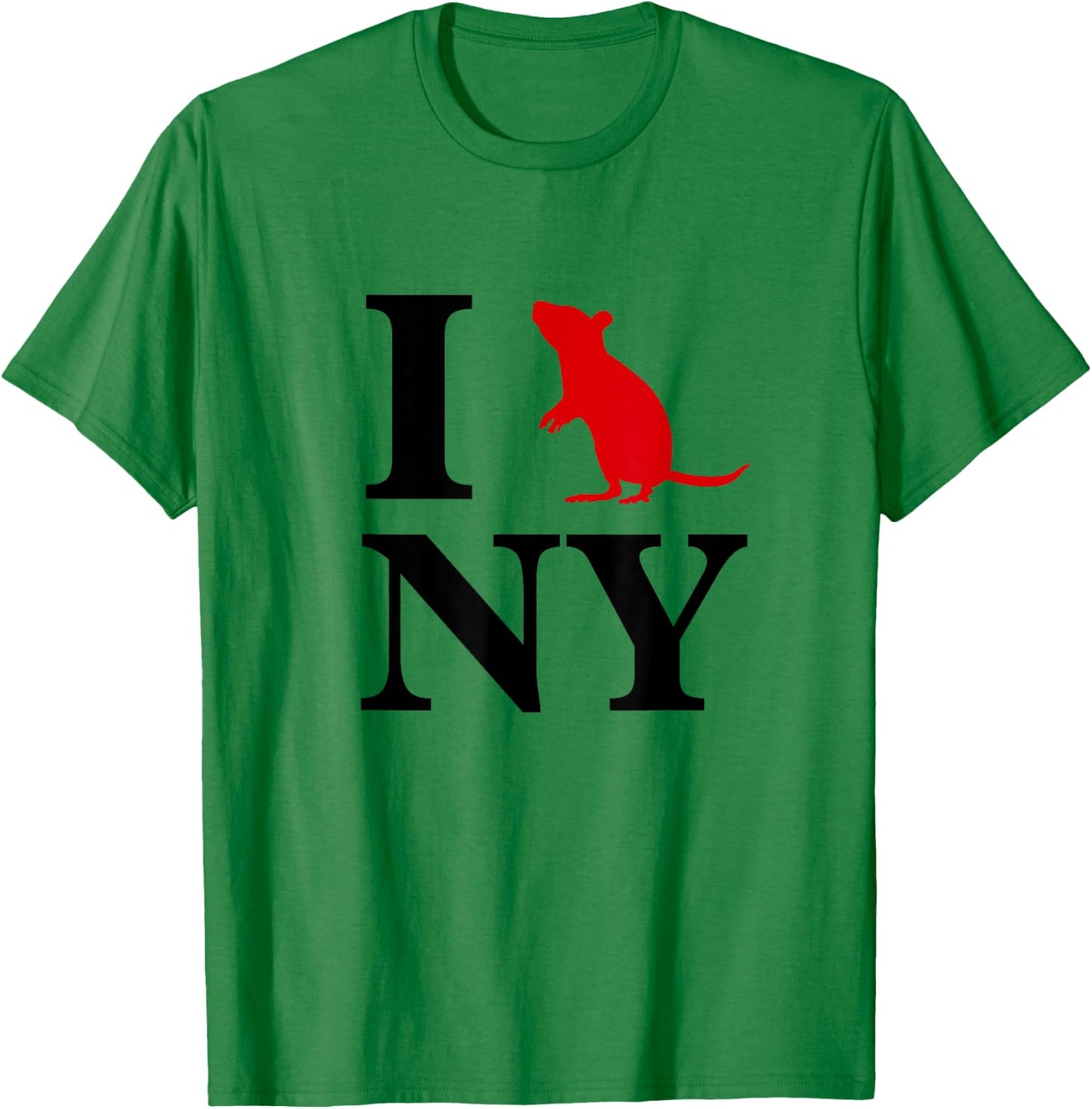 I Rat NY I Love Rats New York T-Shirt - T-Shirt | Irish Green