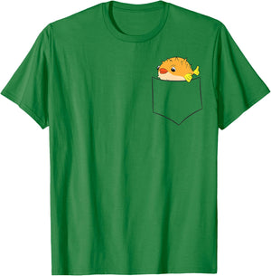 Pufferfish In The Pocket Love Pufferfish Pocket Pufferfish T-Shirt - T-Shirt | Irish Green