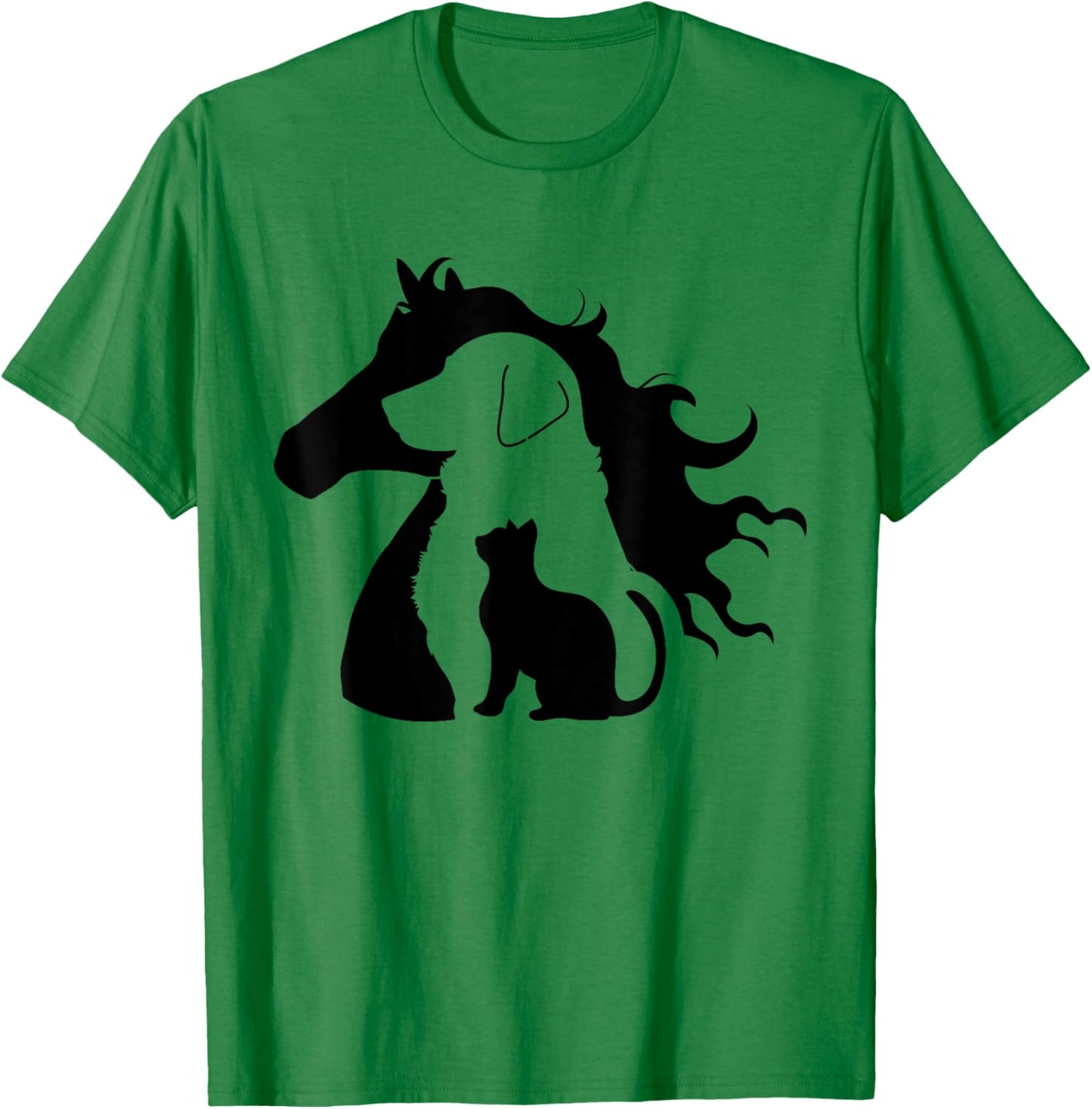 Cute Horse Dog Cat Lover Women Mom Dad Kids Toddler T-Shirt - T-Shirt | Irish Green