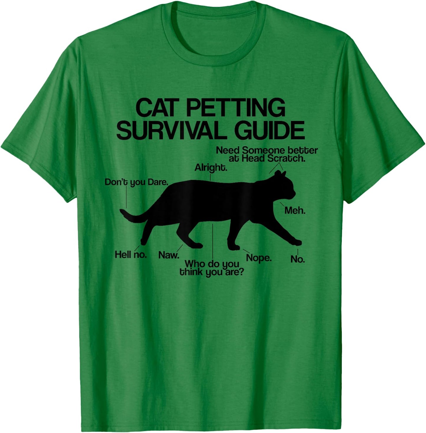 Funny Saying Cat Owner Petting Guide Cat Lover Gift Women T-Shirt - T-Shirt | Irish Green