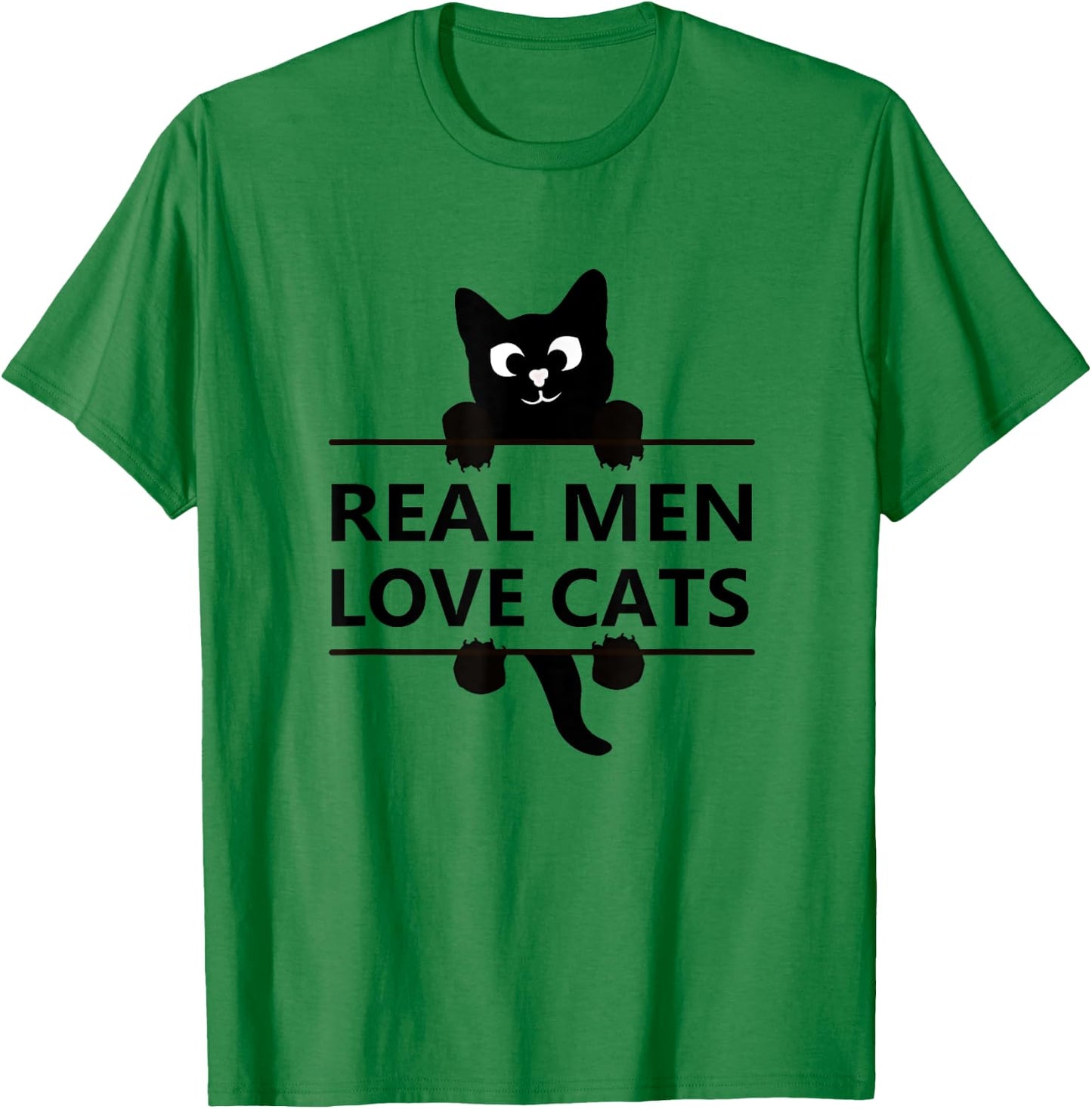 Cats Real Men Love and have Cats cat lover gift T-Shirt - T-Shirt | Irish Green