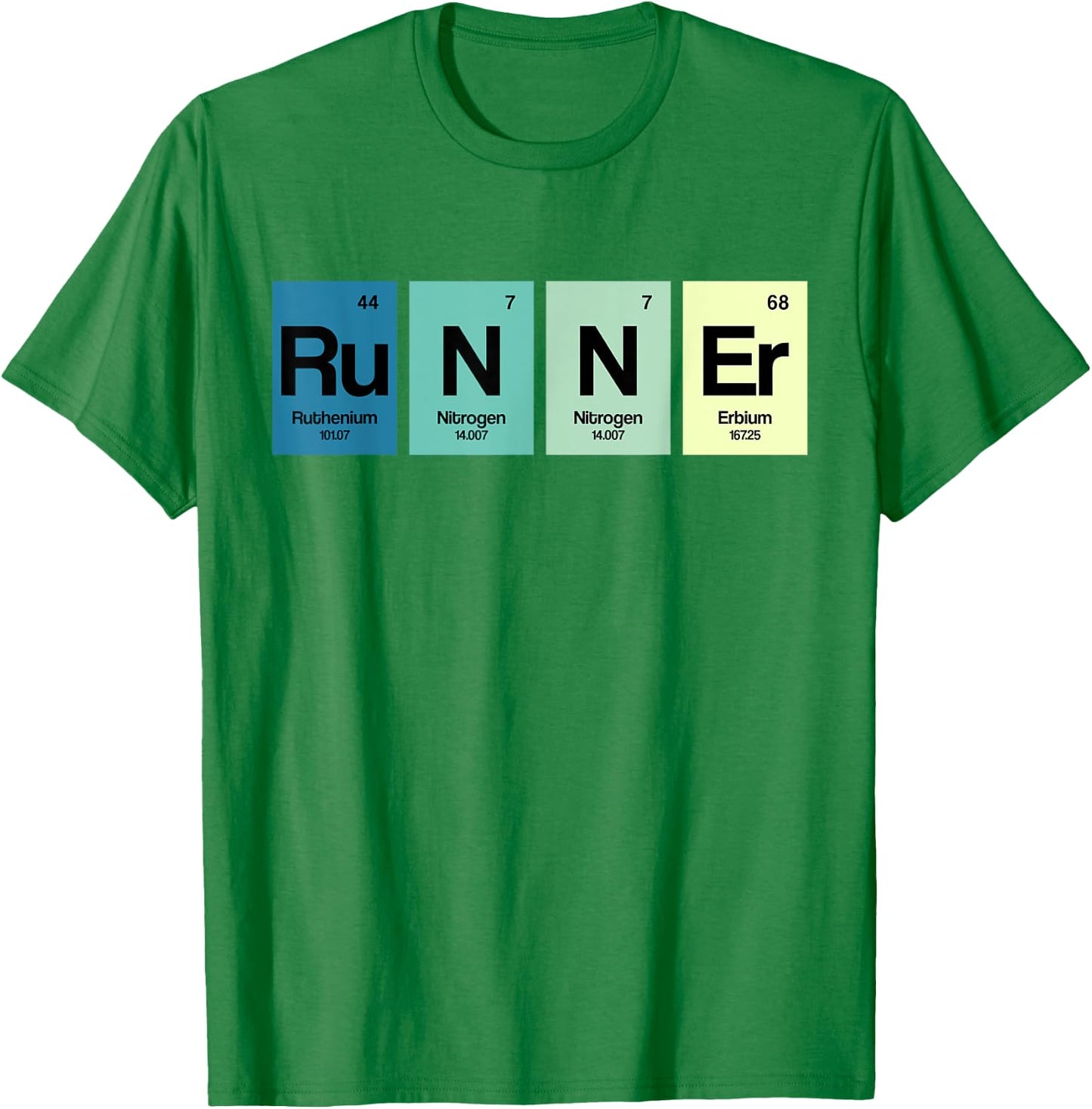 Runner Periodic Table Funy Marathon Runners Science Gift T-Shirt - T-Shirt | Irish Green