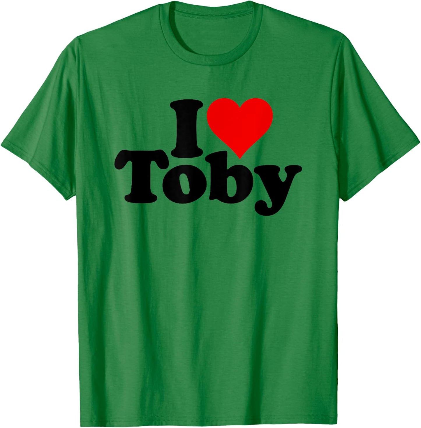 I Love Heart Toby Tobias T-Shirt - T-Shirt | Irish Green