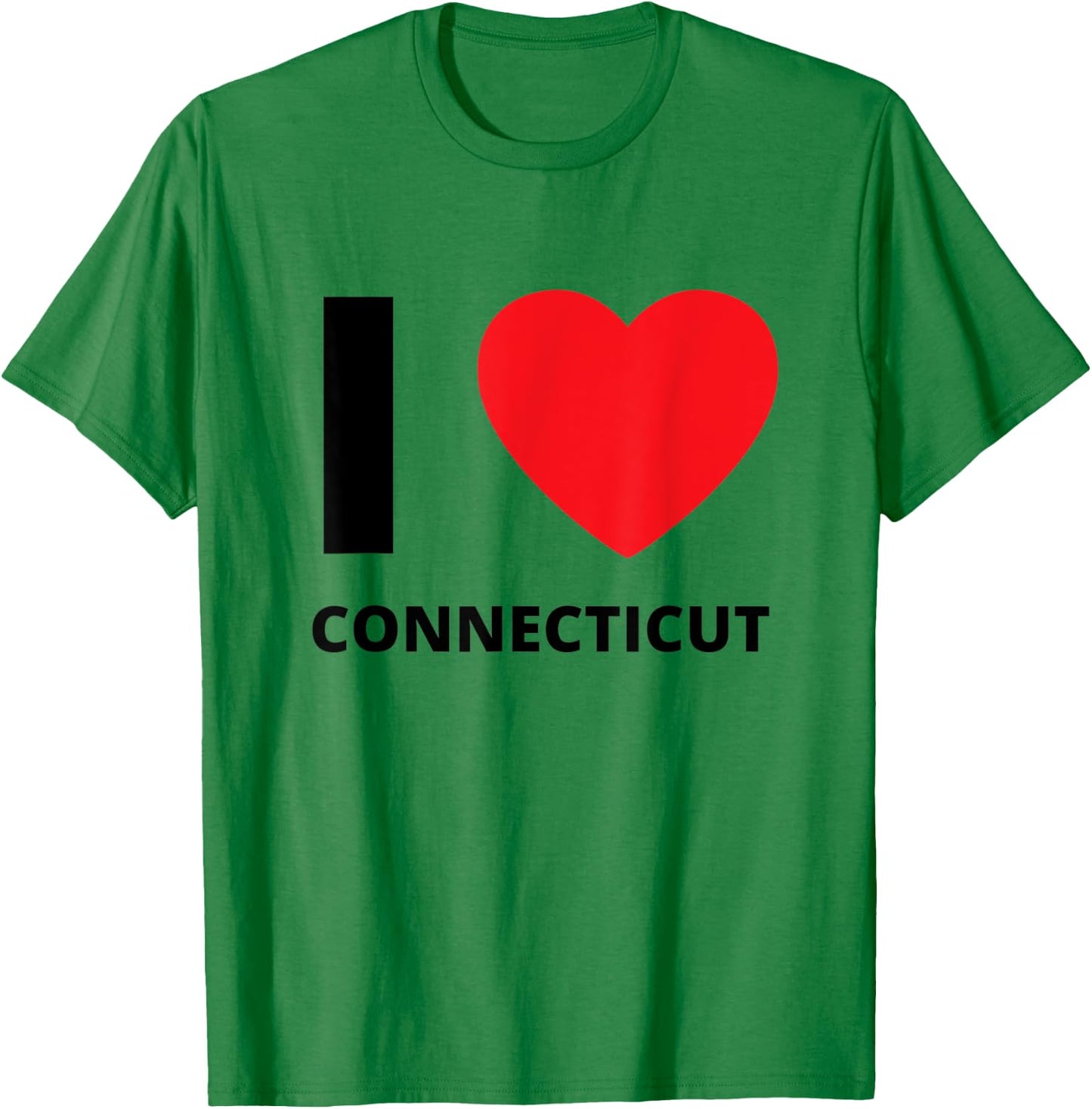 I Love Connecticut Heart CT - Travel Tourist T-Shirt - T-Shirt | Irish Green