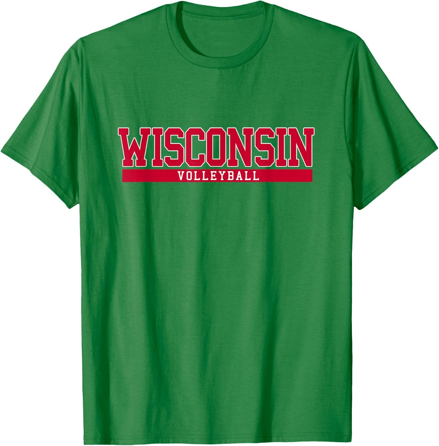 Wisconsin Volleyball T-Shirt - T-Shirt | Irish Green