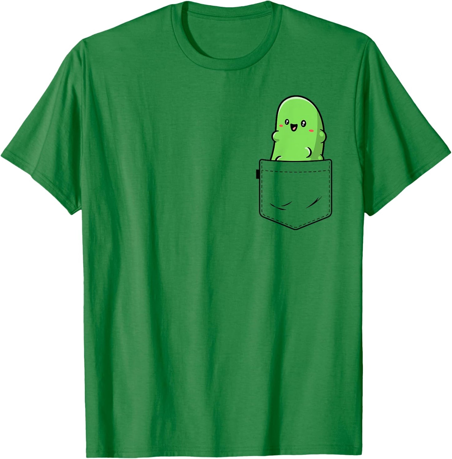 Pocket Pickle Funny Vegetable Cucumber Vegan T-Shirt - T-Shirt | Irish Green