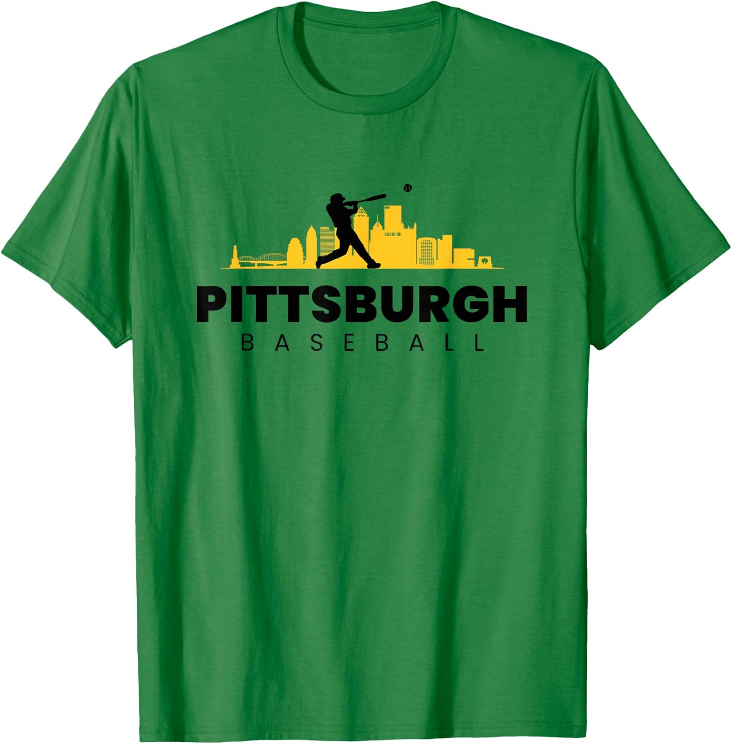 Pittsburgh Baseball Vintage Minimalist Retro Baseball Lover T-Shirt - T-Shirt | Irish Green