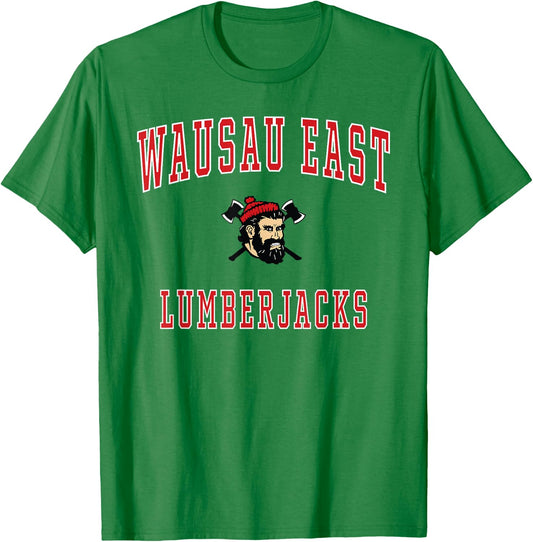 Wausau East High School Lumberjacks T-Shirt - T-Shirt | Irish Green