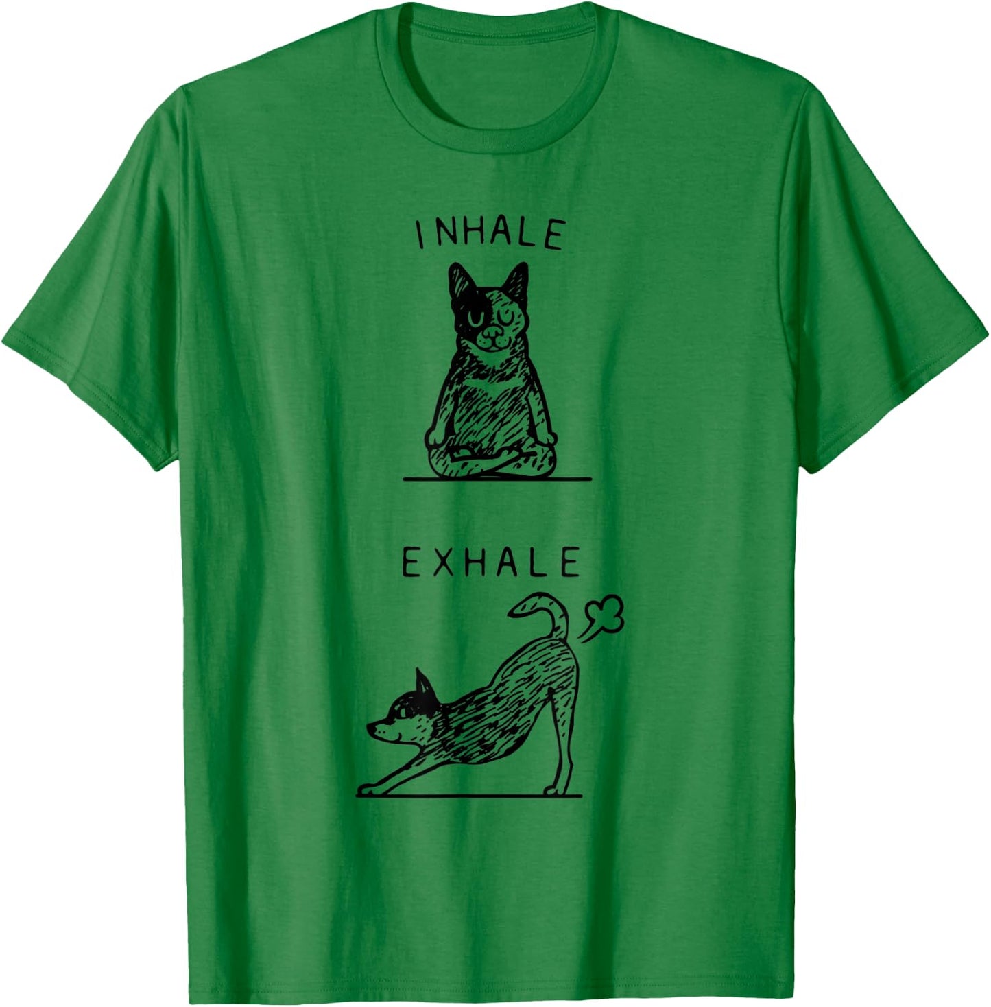 Inhale Exhale Australian Cattle Dog T-Shirt - T-Shirt | Irish Green