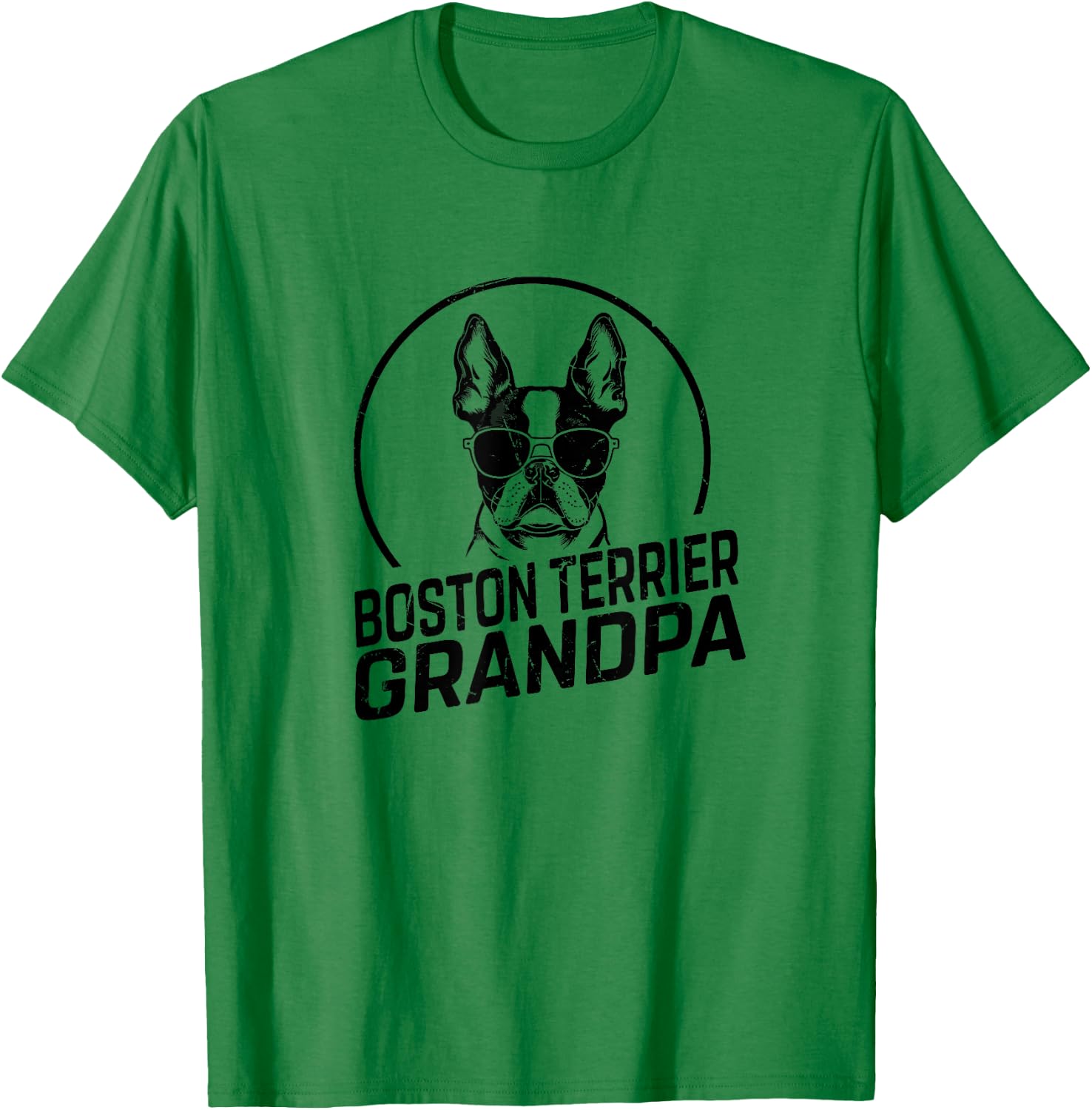 Boston Terrier Dog Grandpa Grand Paw Dog Lover Gifts Men Dad T-Shirt - T-Shirt | Irish Green