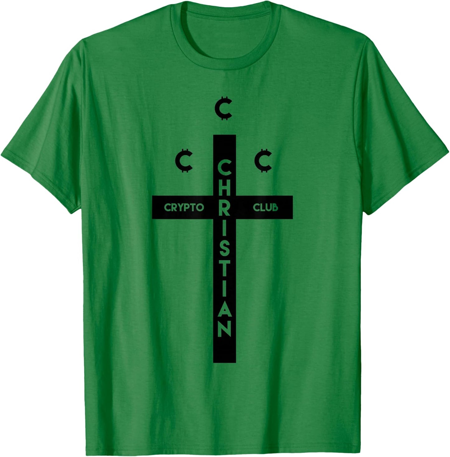 Kevin Smith Clerks 3 Elias Christian Crypto Club Logo Retro T-Shirt - T-Shirt | Irish Green
