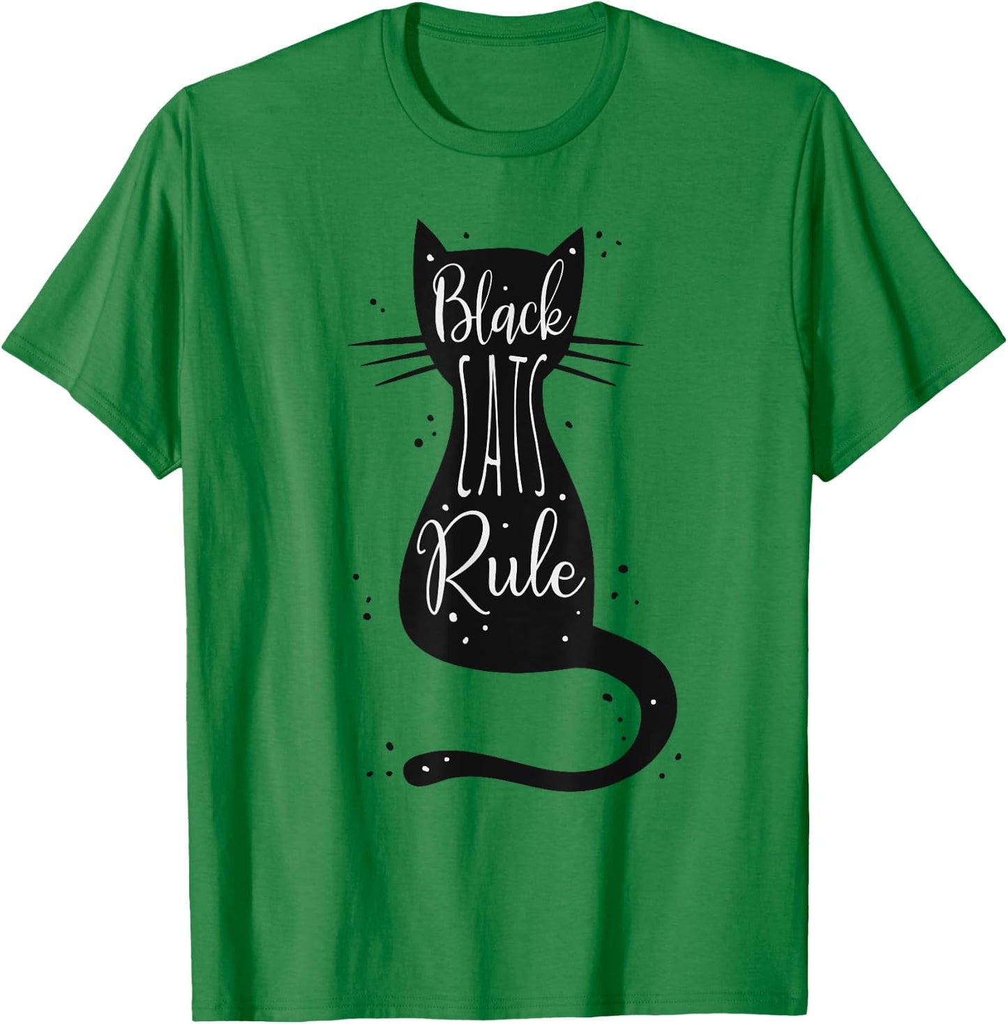 Black Cats Rule Funny Cat Lover Gifts Love Kittens Women Kids T-Shirt - T-Shirt | Irish Green