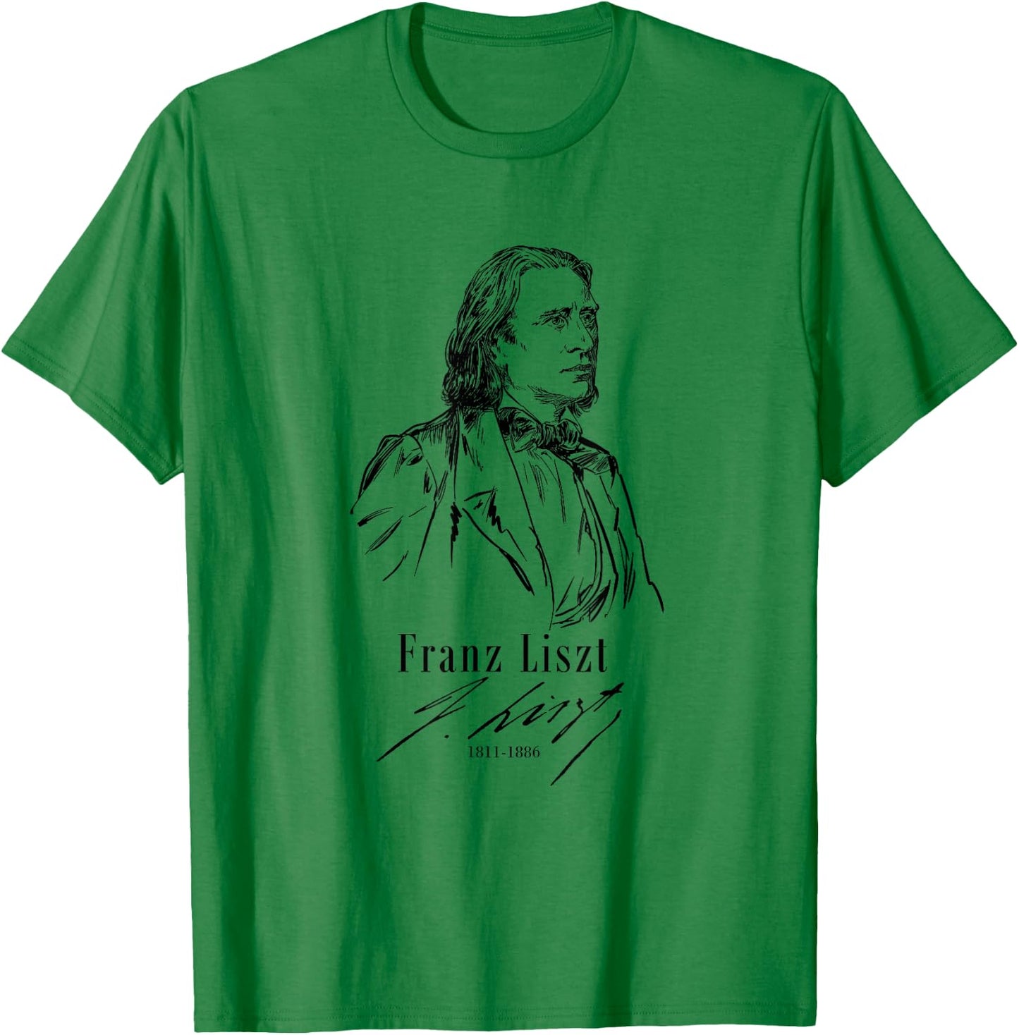 Tfantasy Franz Liszt, Classical Music-Piano T-Shirt - T-Shirt | Irish Green