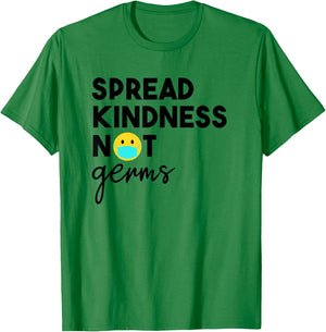 Spread Kindness Not Germs 2020 Essential Be Kind Mask T-Shirt - T-Shirt | Irish Green