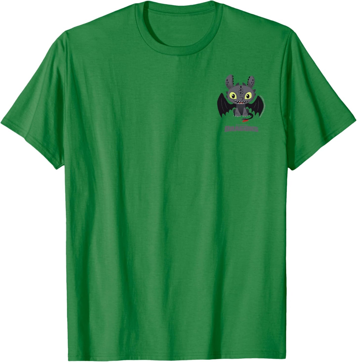 How to Train Your Dragon Toothless Chibi Pocket Logo T-Shirt - T-Shirt | Irish Green