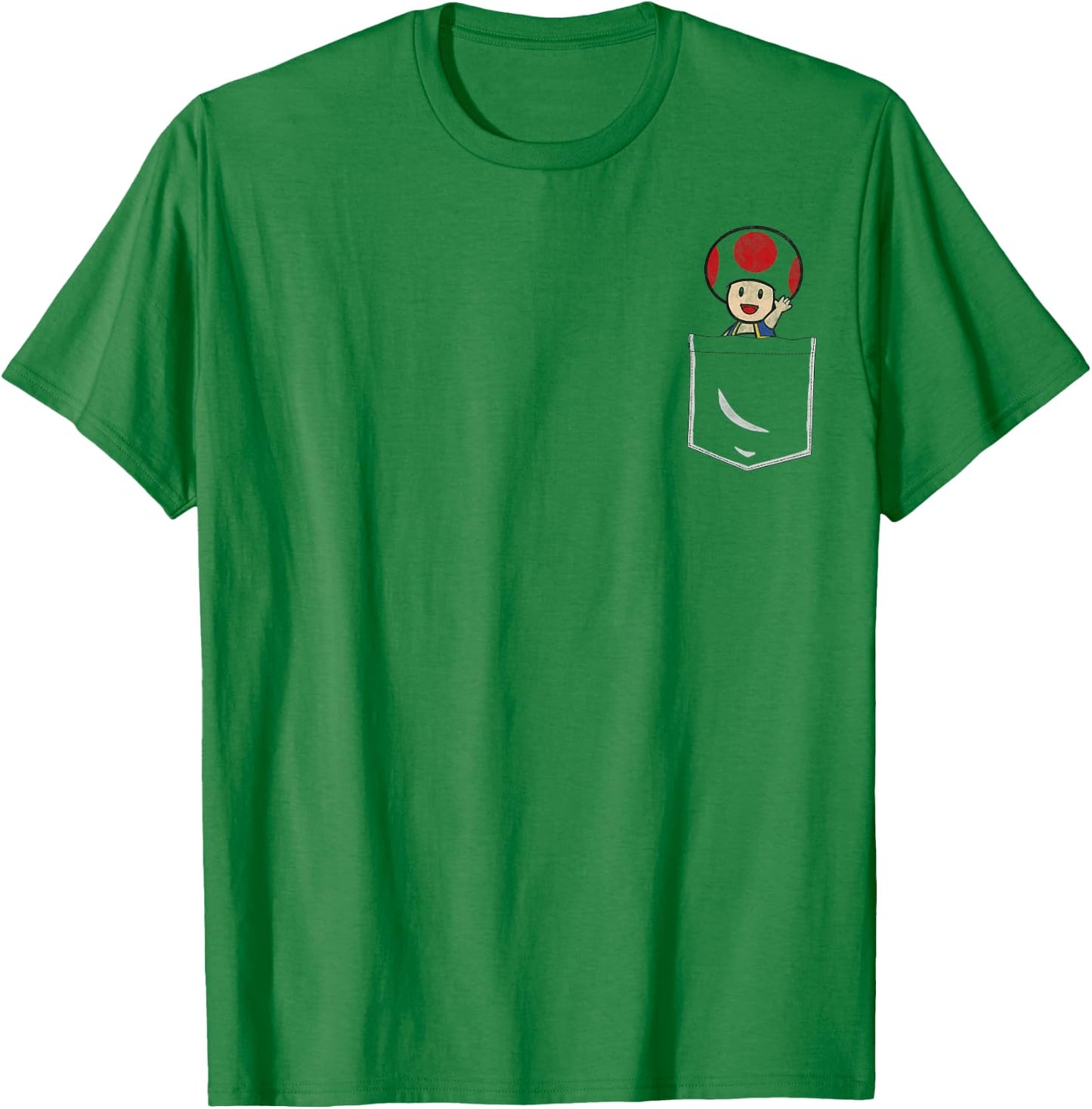 Super Mario Toad Pocket T-Shirt - T-Shirt | Irish Green
