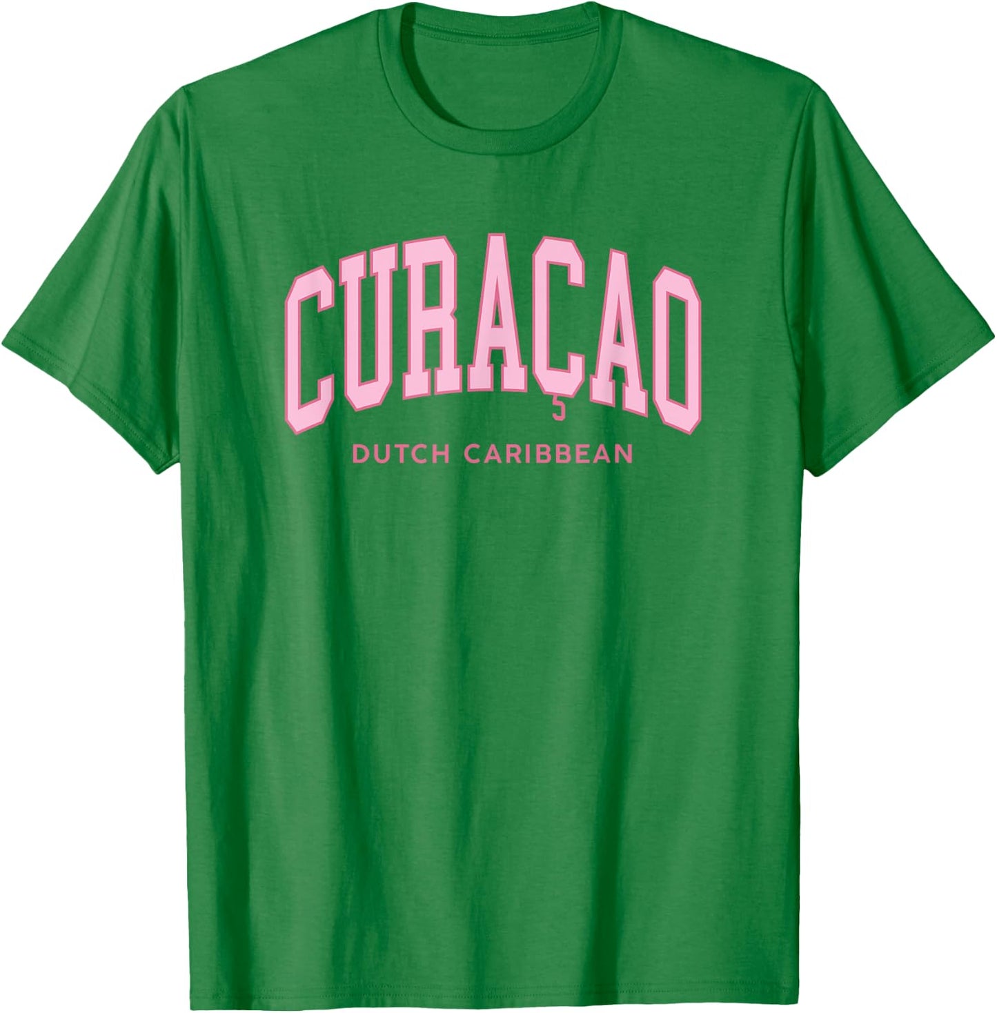 Curacao Caribbean Pink Preppy Throwback Souvenir T-Shirt - T-Shirt | Irish Green