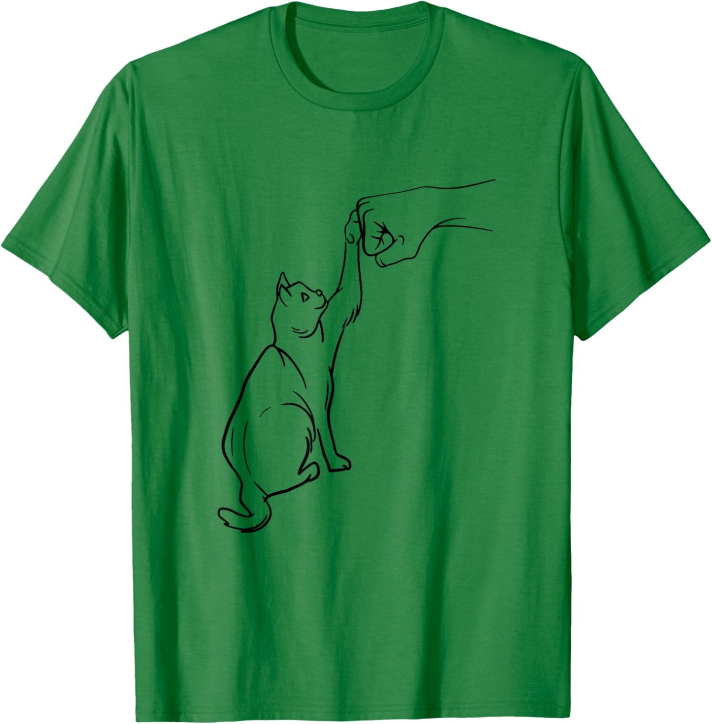 Funny Cat Best Friend Fist Bump Cat Lover T-Shirt - T-Shirt | Irish Green