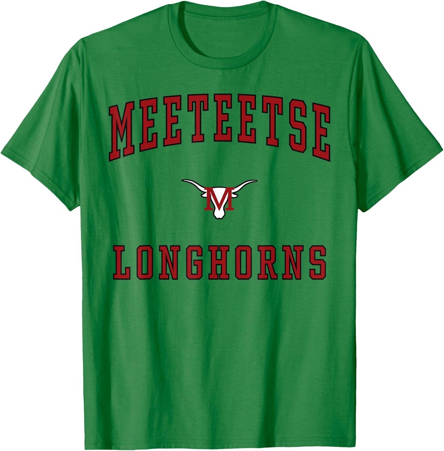 Meeteetse High School Longhorns T-Shirt - T-Shirt | Irish Green