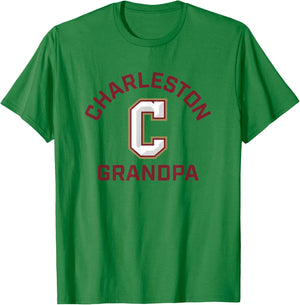College of Charleston Cougars Arched Grandpa T-Shirt - T-Shirt | Irish Green