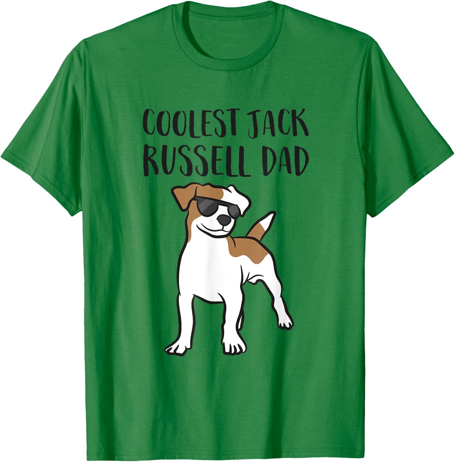 Coolest Jack Russel Dad Father Of Jack Russell Terrier T-Shirt - T-Shirt | Irish Green