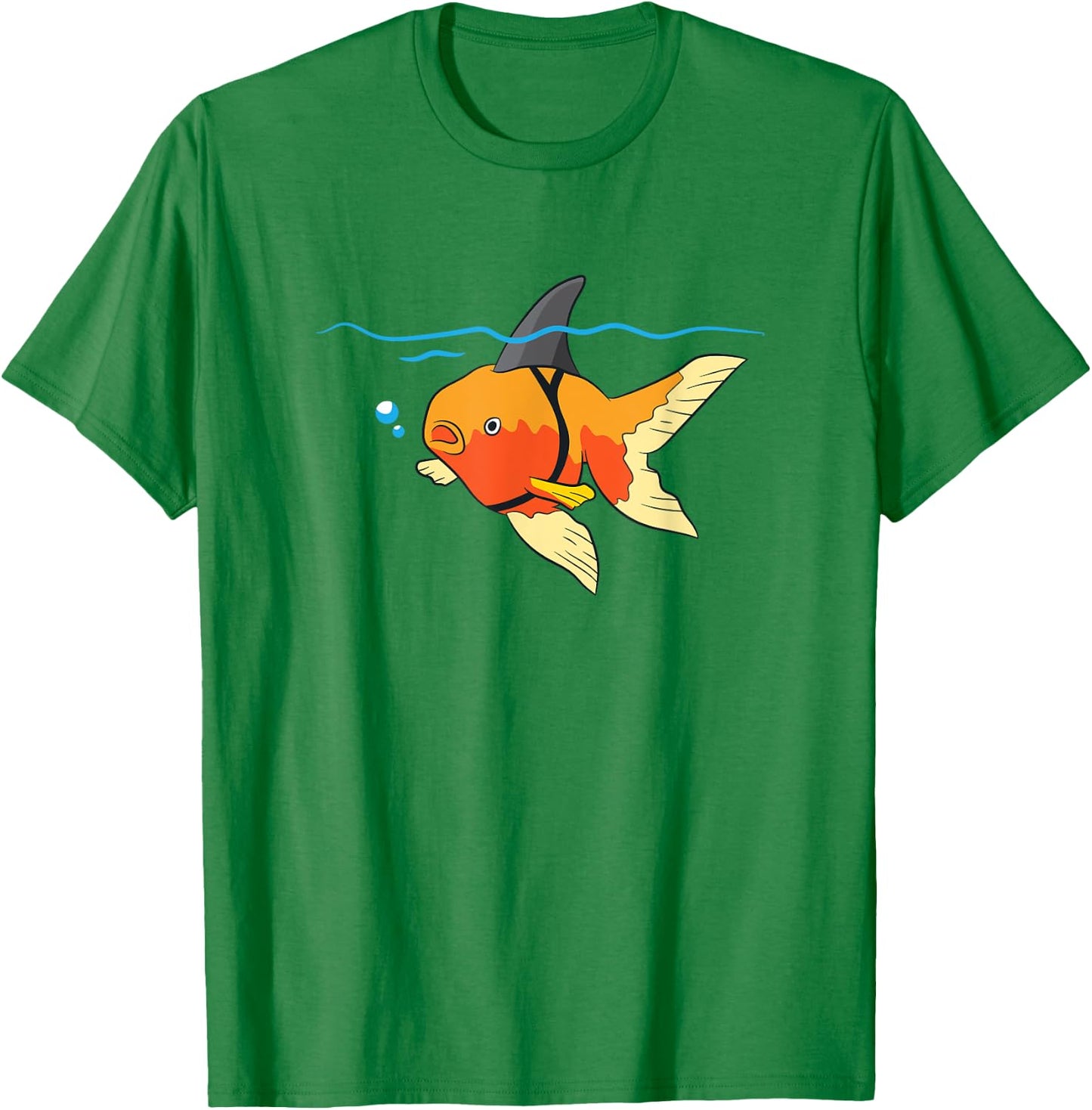 Goldfish Shark Fin Goldfish Motivational Goldfish T-Shirt - T-Shirt | Irish Green