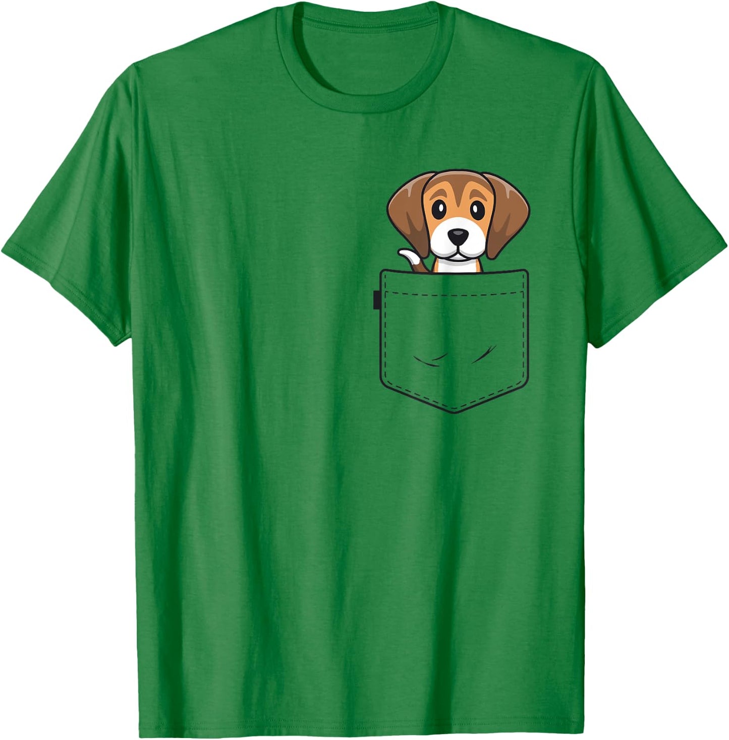 Beagle Dog In Pocket Shirts Men Women Beagle Lover Gift T-Shirt - T-Shirt | Irish Green