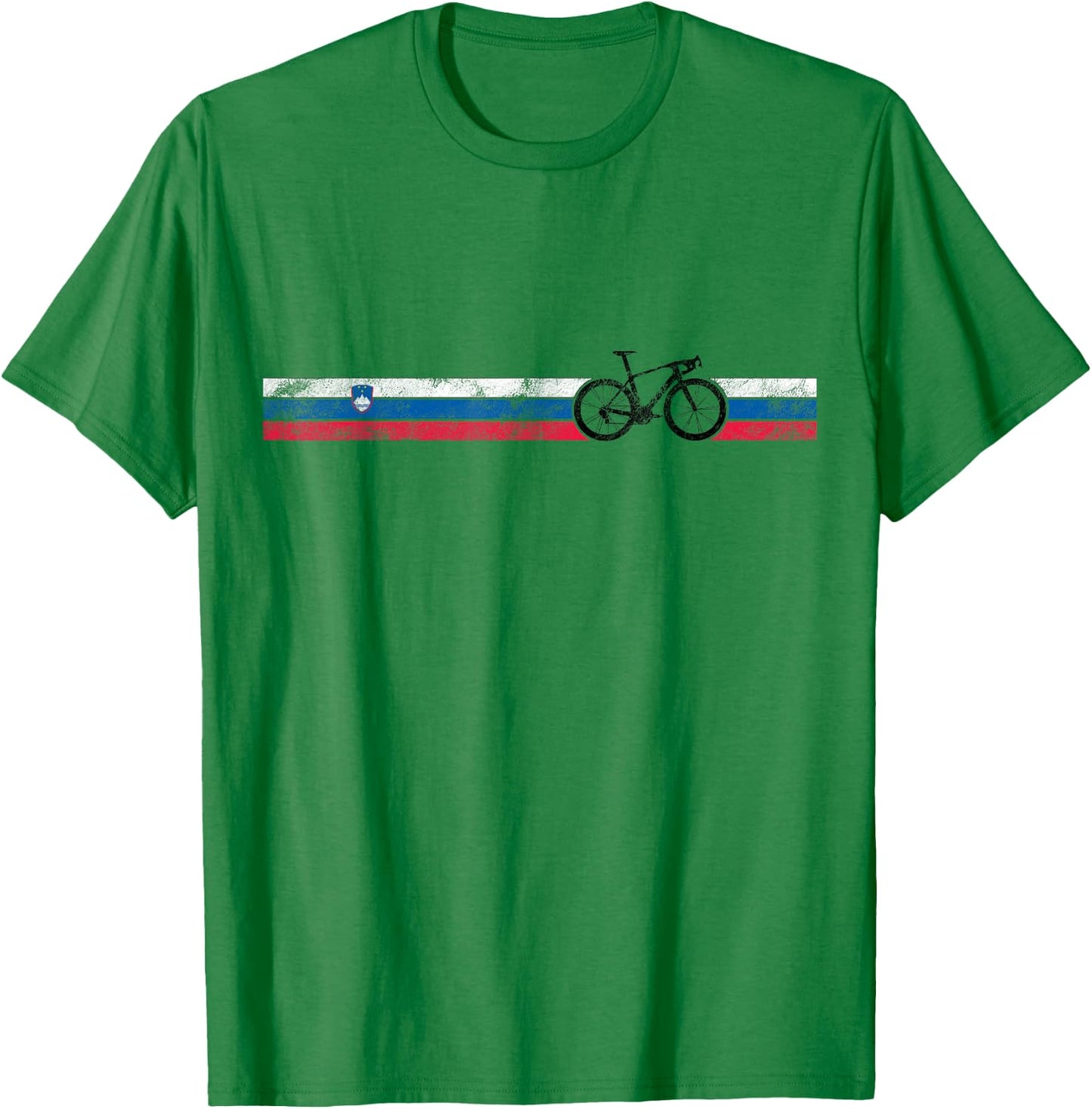 Cyclist Flag Republic Slovenia Slovene Cycling Gift T-Shirt - T-Shirt | Irish Green
