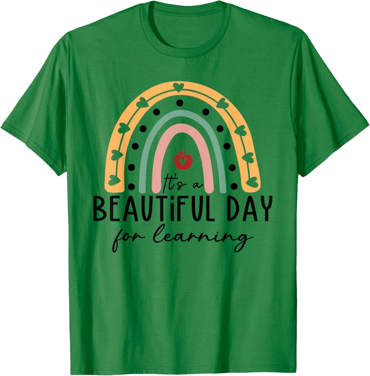 It's Beautiful-Day For Learning Retro Teacher Students Women T-Shirt - T-Shirt | Irish Green