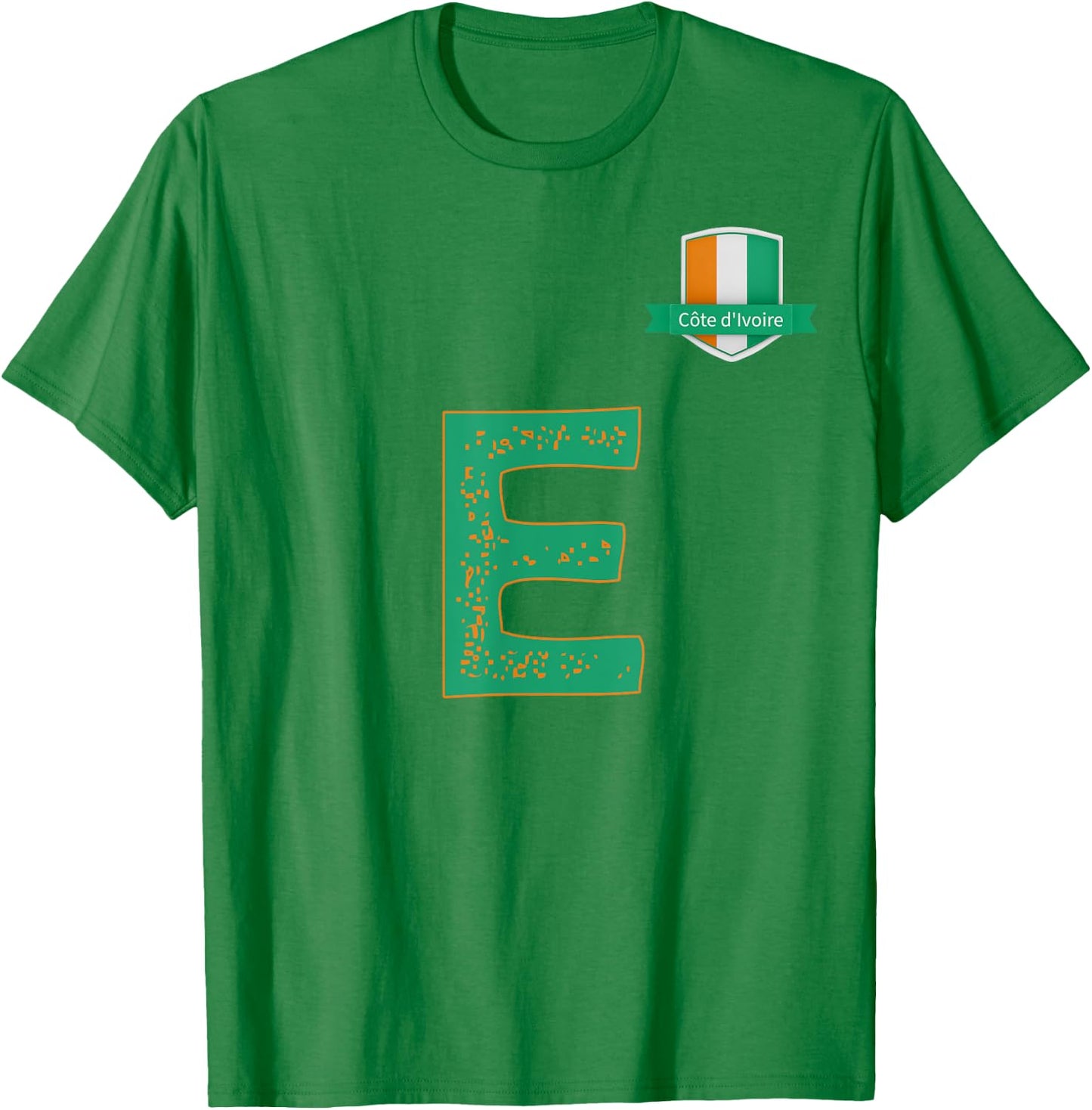 Team Flag Group apparel - E - Côte d'Ivoire Ivory Coast T-Shirt - T-Shirt | Irish Green