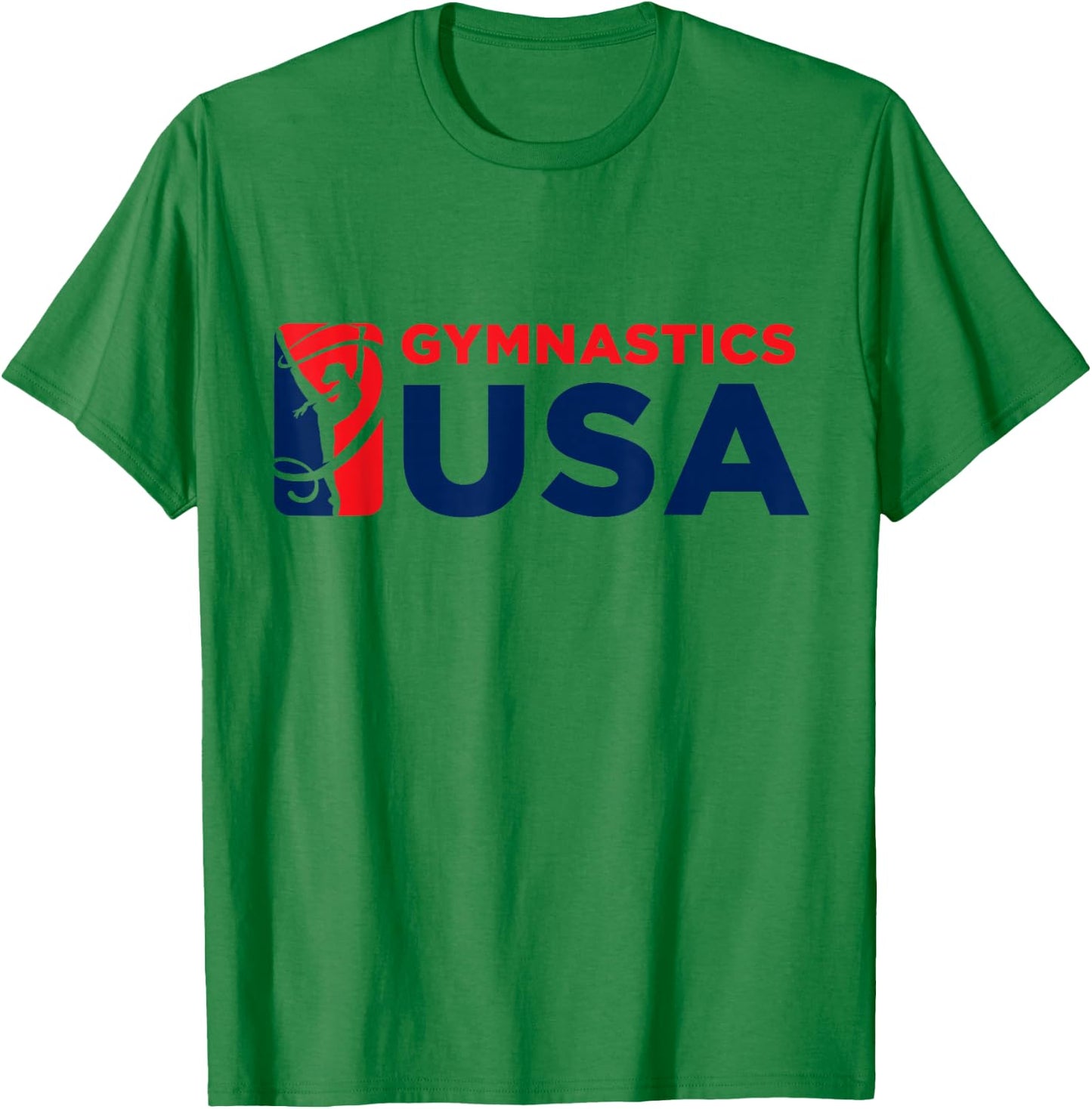 Gymnastics USA Support The Team USA Flag T-Shirt - T-Shirt | Irish Green