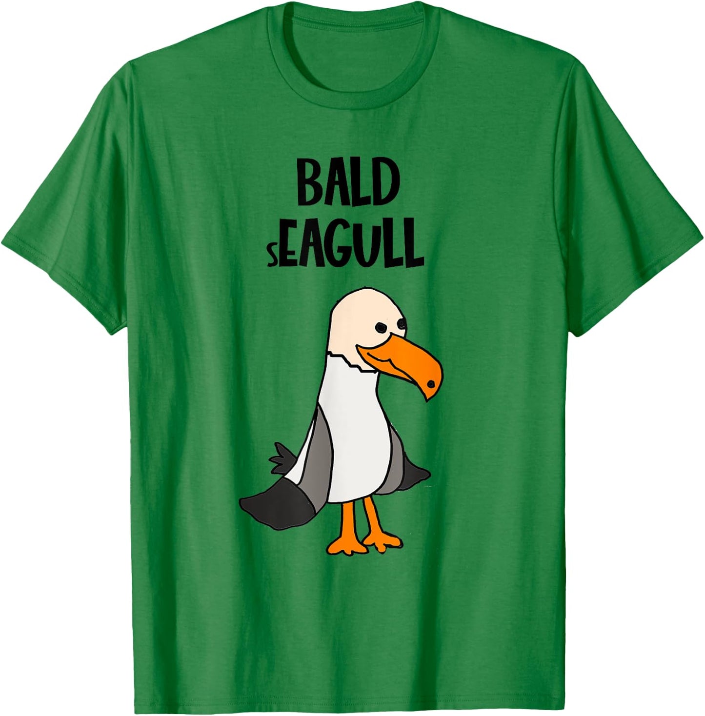 Smileteesfunny Funny Bald Seagull Bald Eagle Beach Pun T-Shirt - T-Shirt | Irish Green