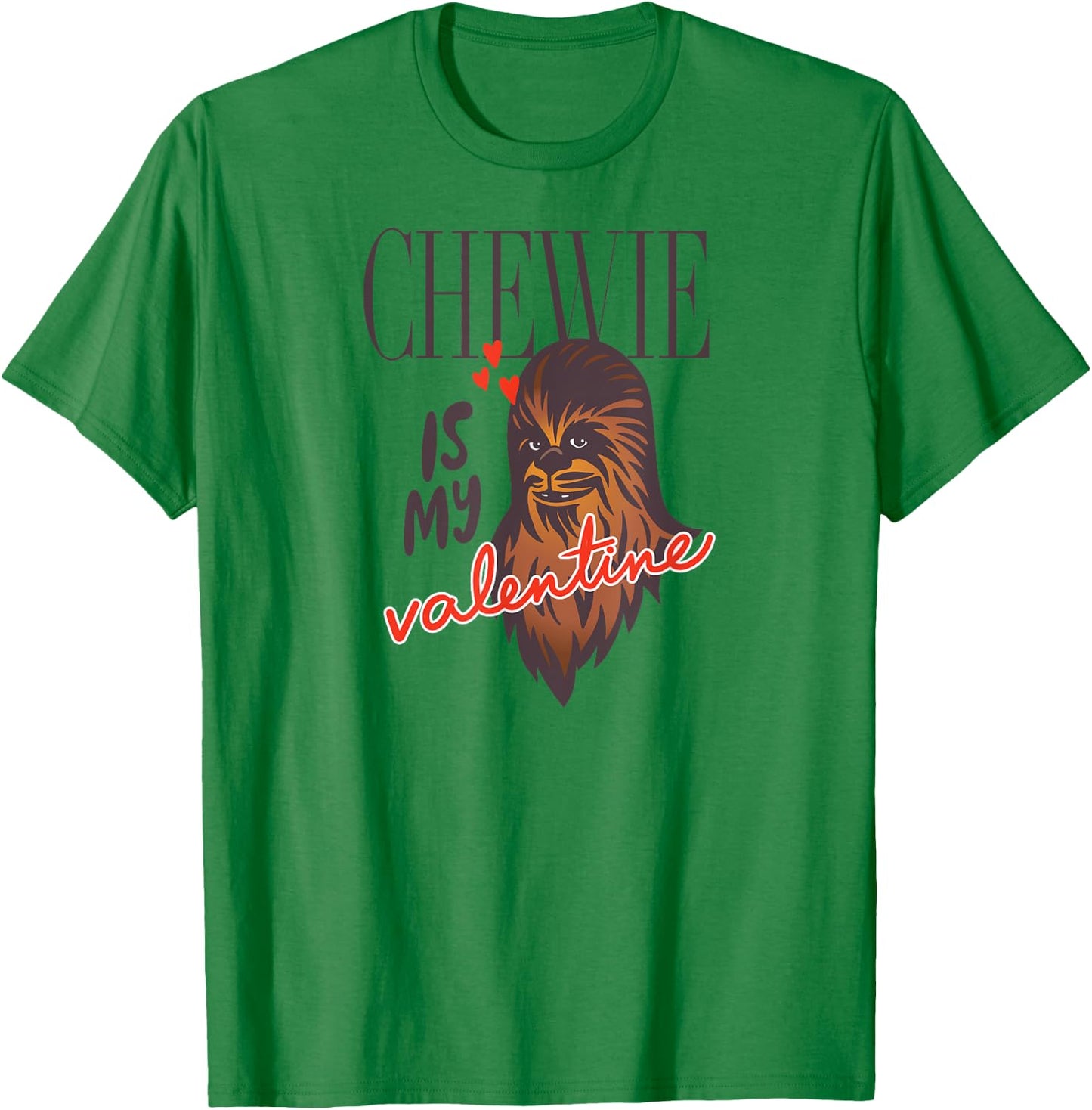 Amazon Essentials Star Wars Chewbacca Chewie Is My Valentine T-Shirt - T-Shirt | Irish Green