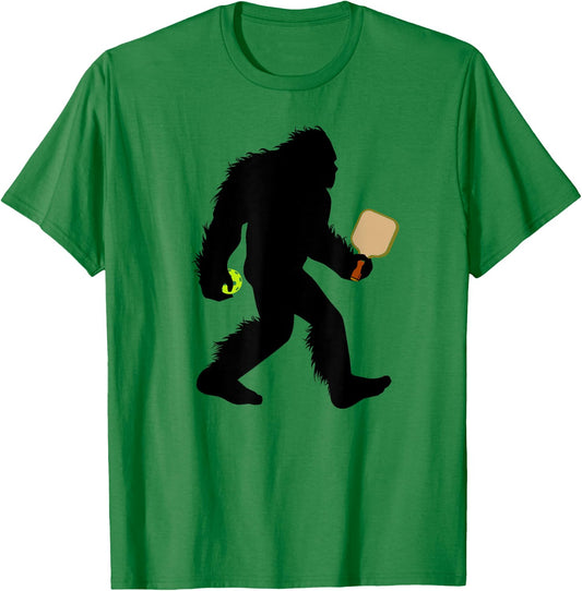 Bigfoot Pickleball Sport Dinker Sasquatch T-Shirt - T-Shirt | Irish Green
