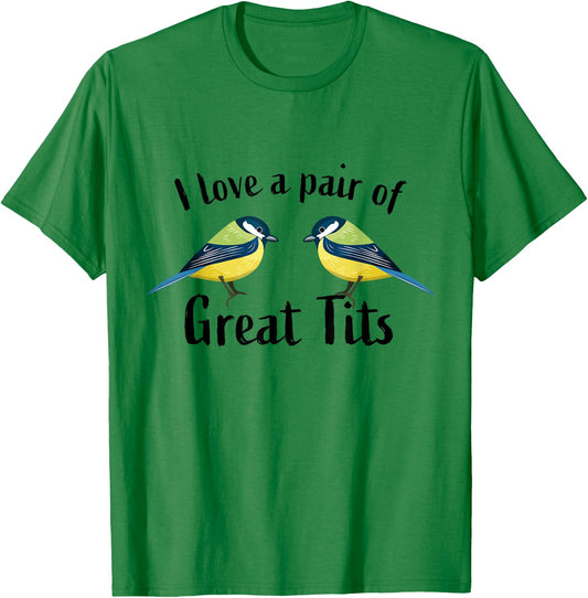 Pair of great tits | bird watching Gift T-Shirt - T-Shirt | Irish Green