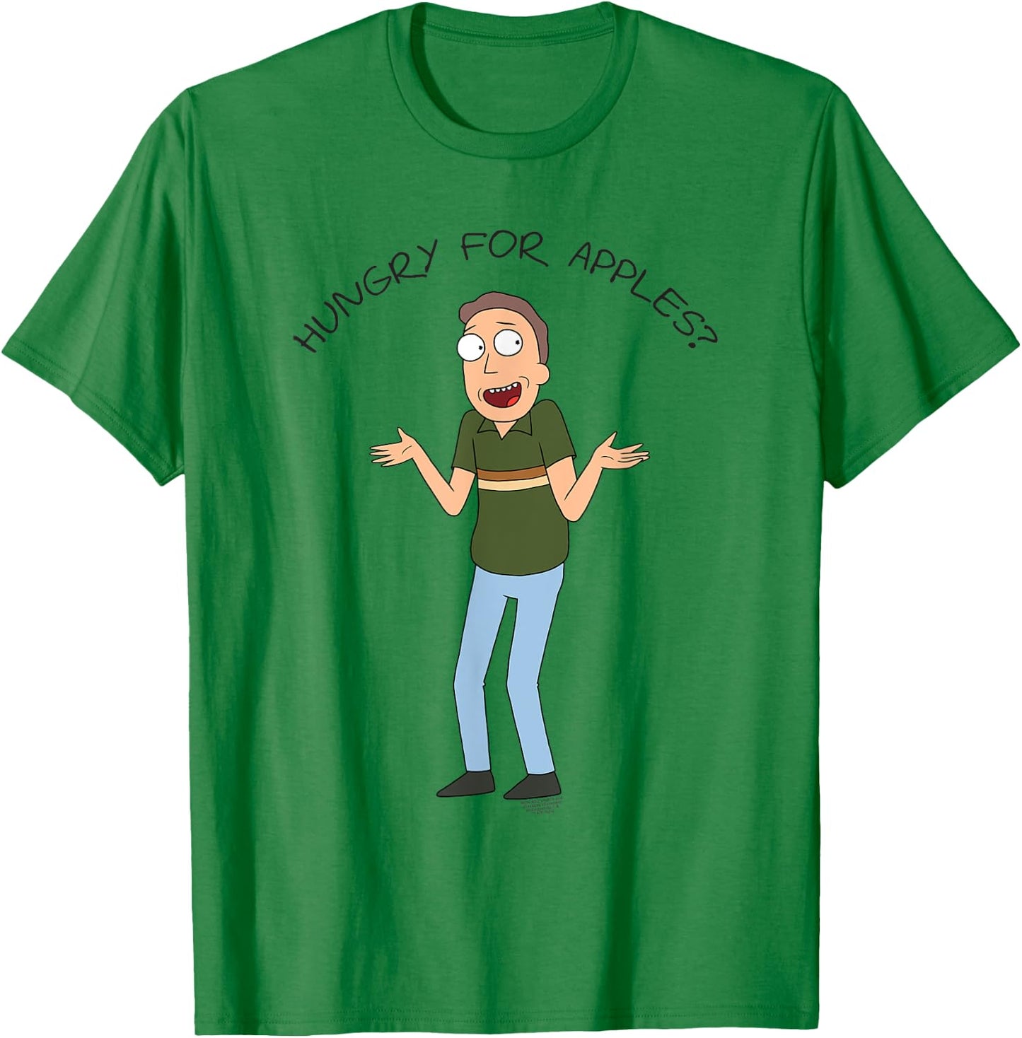 Rick and Morty Hungry For Apples T-Shirt - T-Shirt | Irish Green