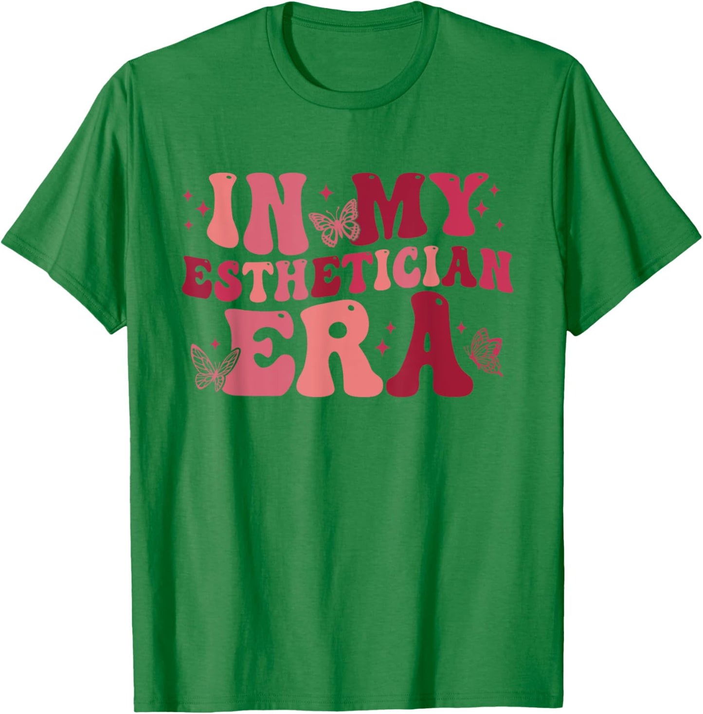 In My Esthetician Era Retro Groovy Beautician Makeup Artist T-Shirt - T-Shirt | Irish Green