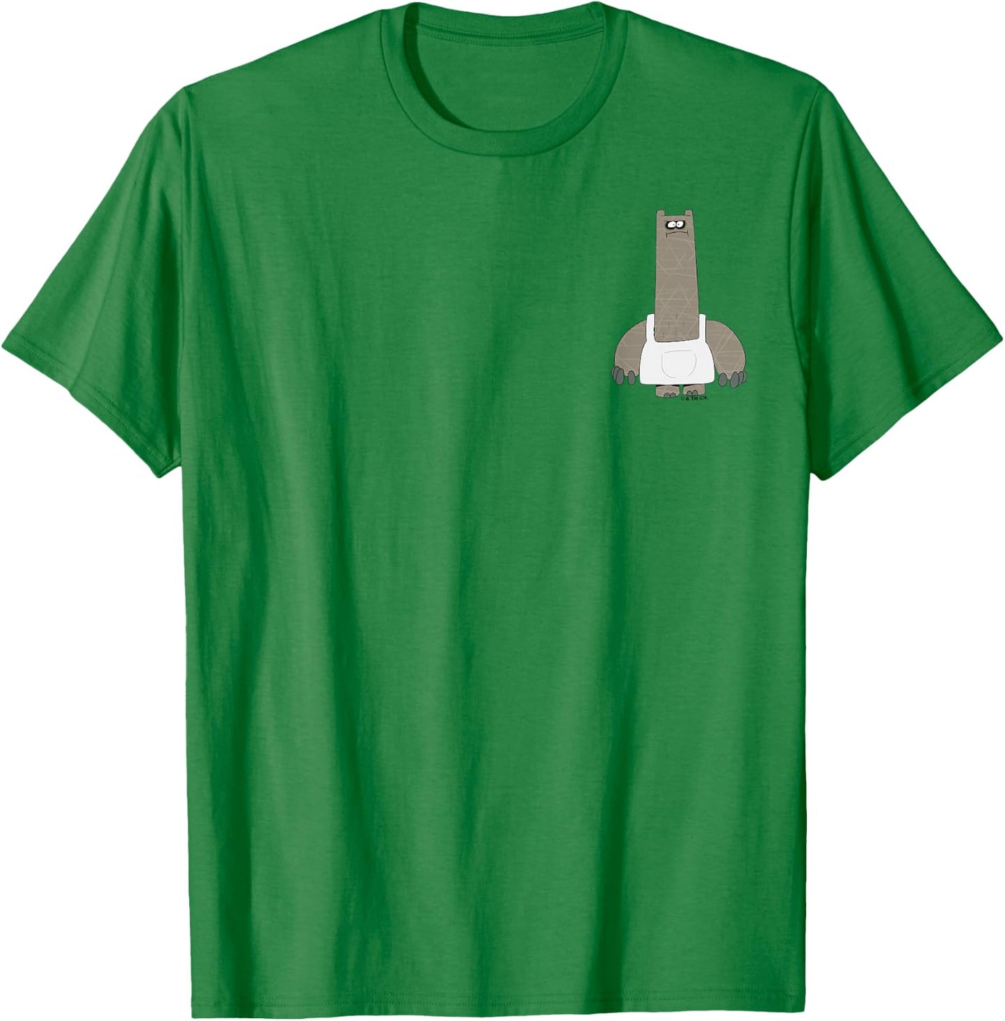 Chowder Shnitzel Angry Pose Full Body Shot Pocket Logo T-Shirt - T-Shirt | Irish Green