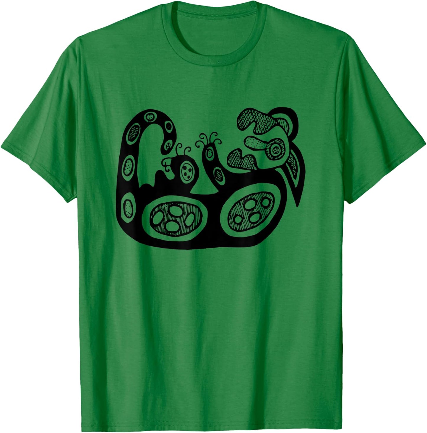 Dingo Dog - Australian Aborigine Rock Art Aboriginal T-Shirt - T-Shirt | Irish Green