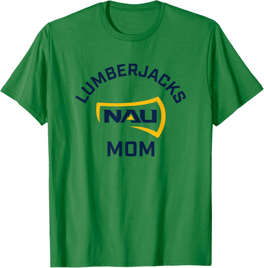 Northern Arizona NAU Lumberjacks Arched Mom T-Shirt - T-Shirt | Irish Green