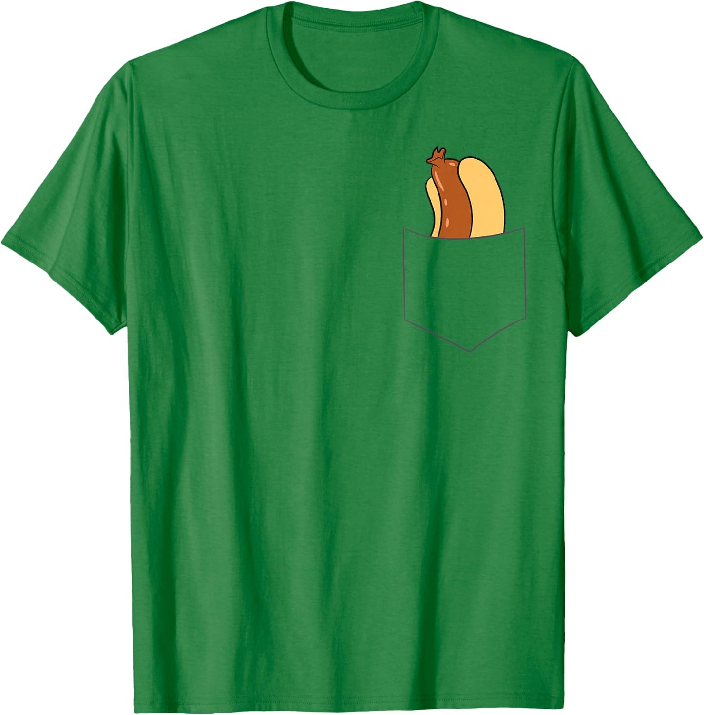 Hotdog in A Pocket Love Hotdog Pocket Hot Dog T-Shirt - T-Shirt | Irish Green